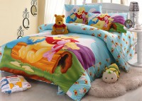 Conjunto de cama quarto infantil Pooh em azul