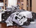 Conjunto de cama Quarto Mickey branco e preto